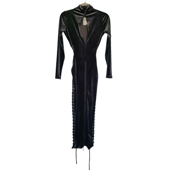 BBX Brand Velvet Cutout Midi Dress UK 6 US 2 - Picture 4 of 10